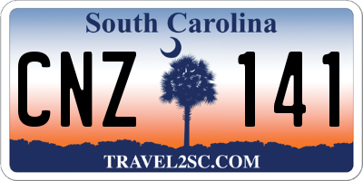 SC license plate CNZ141