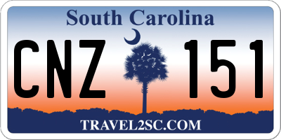 SC license plate CNZ151