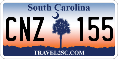 SC license plate CNZ155