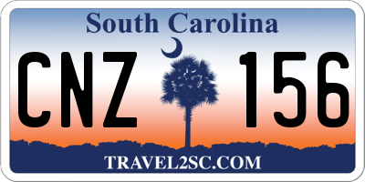 SC license plate CNZ156