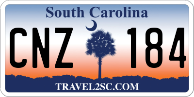 SC license plate CNZ184