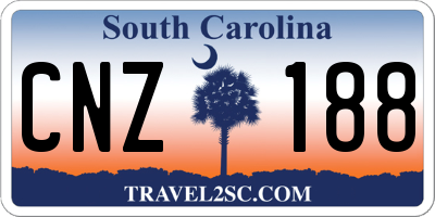 SC license plate CNZ188