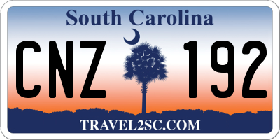 SC license plate CNZ192