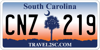 SC license plate CNZ219
