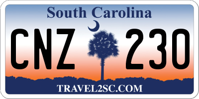 SC license plate CNZ230