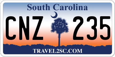 SC license plate CNZ235