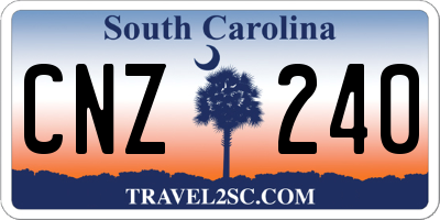 SC license plate CNZ240