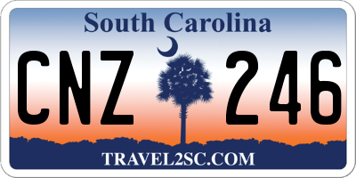 SC license plate CNZ246