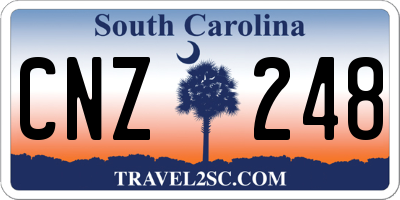 SC license plate CNZ248