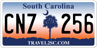 SC license plate CNZ256