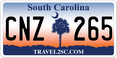 SC license plate CNZ265