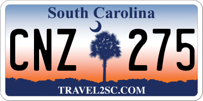 SC license plate CNZ275