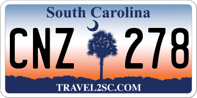 SC license plate CNZ278