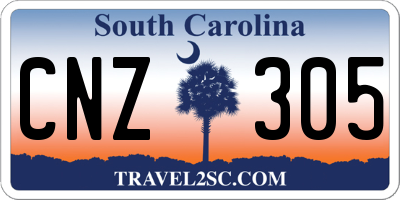 SC license plate CNZ305
