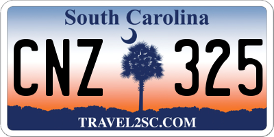SC license plate CNZ325