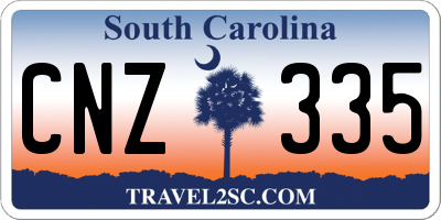 SC license plate CNZ335