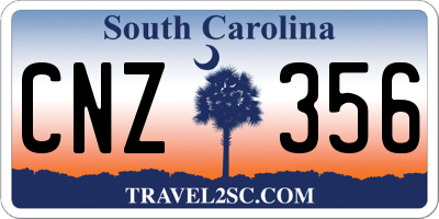 SC license plate CNZ356