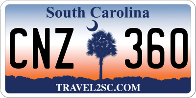 SC license plate CNZ360
