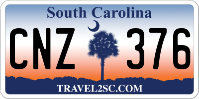SC license plate CNZ376