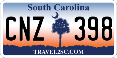 SC license plate CNZ398