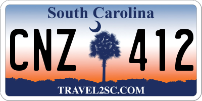 SC license plate CNZ412