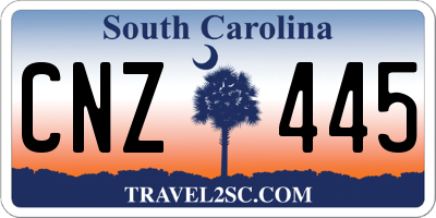 SC license plate CNZ445