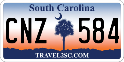 SC license plate CNZ584