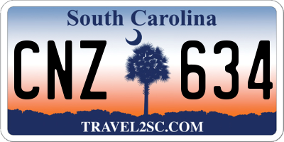 SC license plate CNZ634