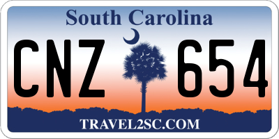 SC license plate CNZ654