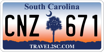 SC license plate CNZ671