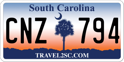 SC license plate CNZ794