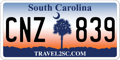 SC license plate CNZ839