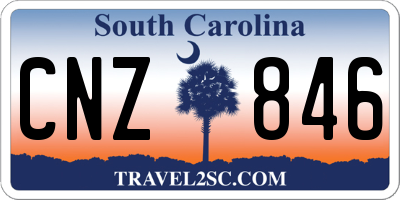 SC license plate CNZ846