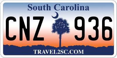 SC license plate CNZ936