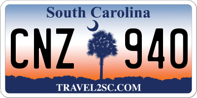 SC license plate CNZ940