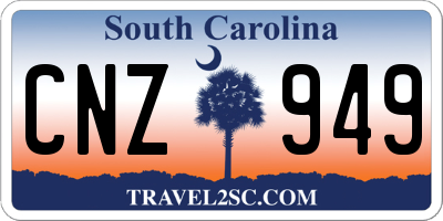 SC license plate CNZ949
