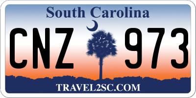 SC license plate CNZ973