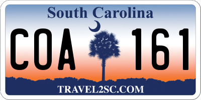 SC license plate COA161