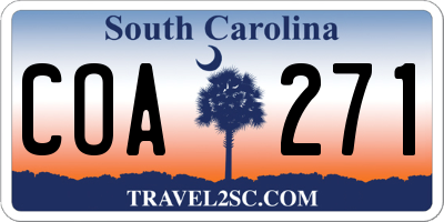 SC license plate COA271