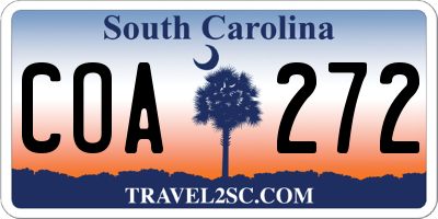 SC license plate COA272