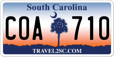 SC license plate COA710