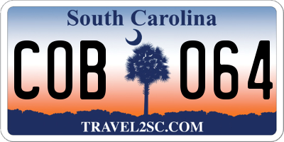 SC license plate COB064