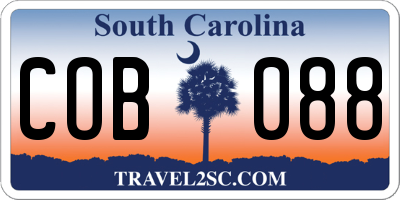 SC license plate COB088