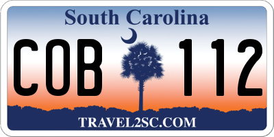 SC license plate COB112