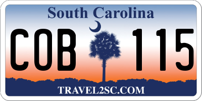 SC license plate COB115