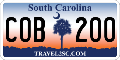 SC license plate COB200