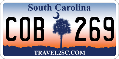 SC license plate COB269