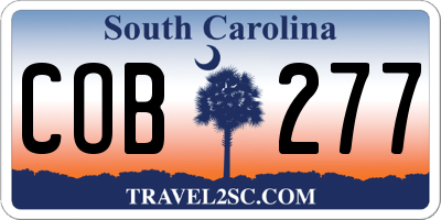 SC license plate COB277
