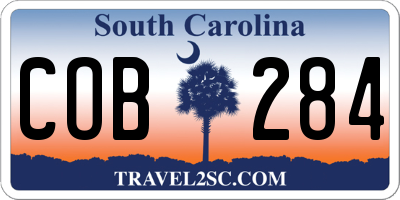 SC license plate COB284