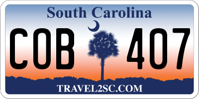 SC license plate COB407